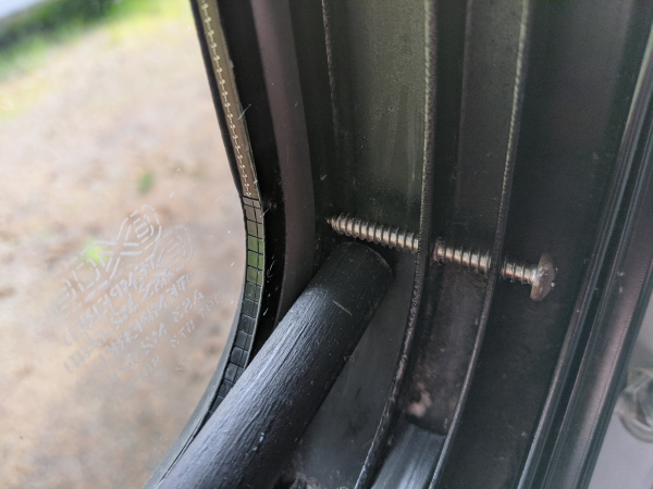 1/2 inch dowel in place to Lock window slider from opening