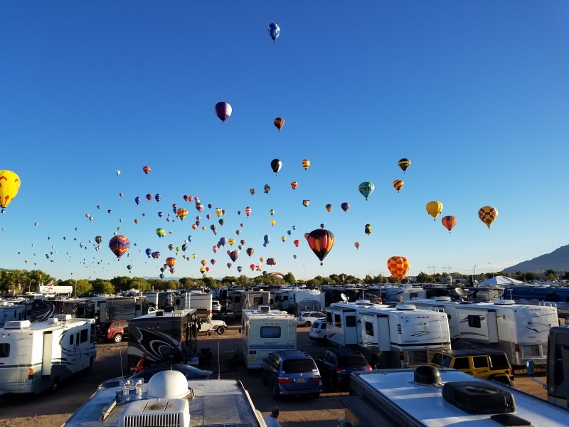 Balloon over the RVs