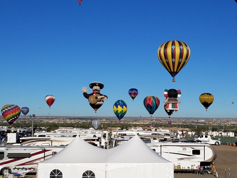 Balloon over the RVs