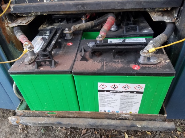 6 Volt Batteries wired together for maximum power