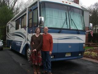 Karen and Bernie in front of our 2000 Monaco Windsor Diesel Pusher