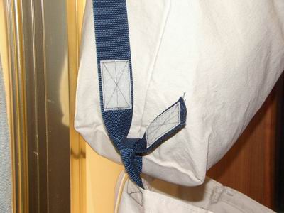 Straps with Velcro to hold bags