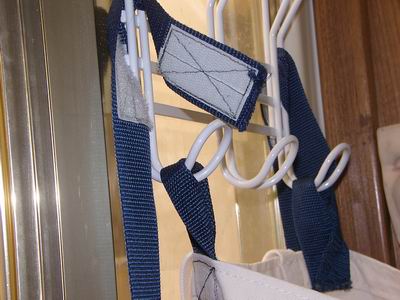 Straps with Velcro to hold bags
