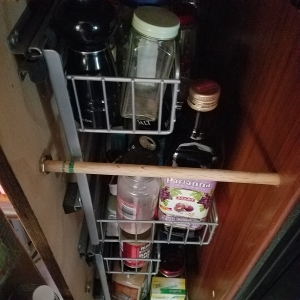 Locking Dowel in place so slider doesn't come open while traveling.