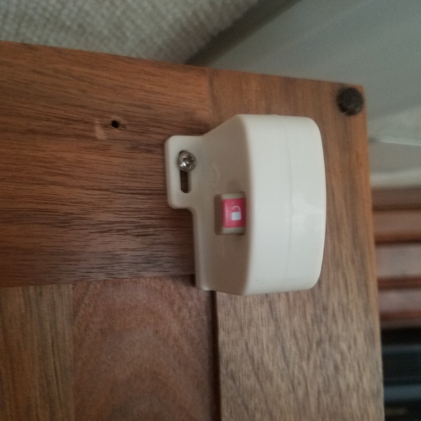 Lock showing the unlocked position