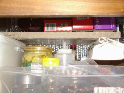 Extra Half Shelf & Totes Cut to Fit