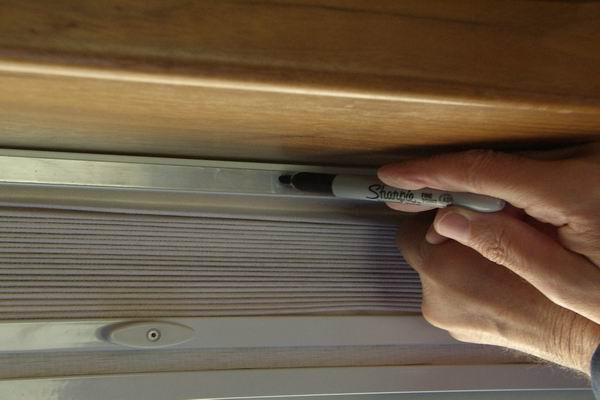 Marking where to drill to attach Alum Rod to Day/Night Frame